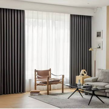 Rideau Occultant Thermique - Gris Foncé