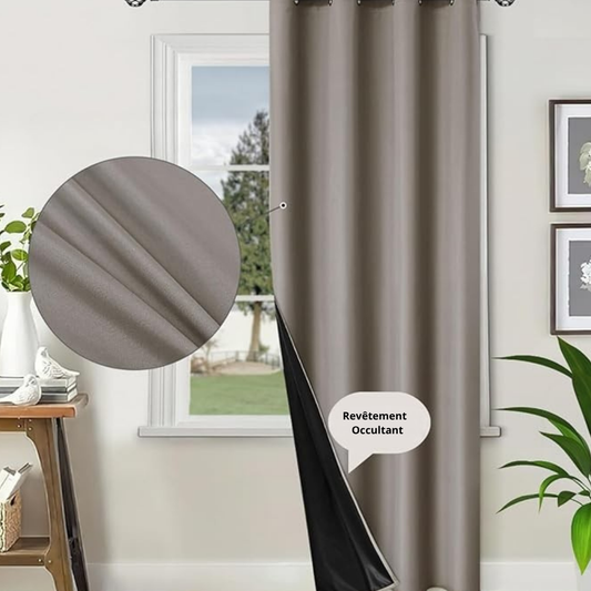 Rideau Occultants à Oeillets Kaki