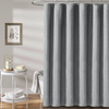 Rideau de Douche effet Lin avec Crochets en Métal