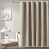 Rideau de Douche effet Lin avec Crochets en Métal