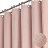 Rideau de Douche effet Lin avec Crochets en Métal