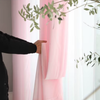 Rideau en Mousseline de Soie Rose