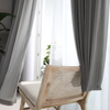 Rideau en Mousseline de Soie Gris