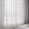 Rideau Blanc en Voile Floral