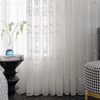 Rideau Blanc en Voile Floral