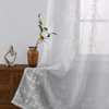 Rideau Blanc en Voile Floral