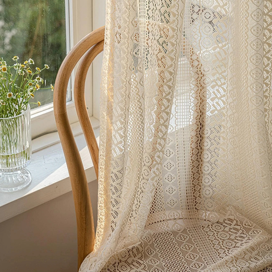 Rideau Transparent Géométrique