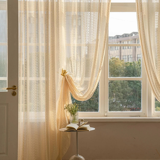 Rideau Transparent Géométrique