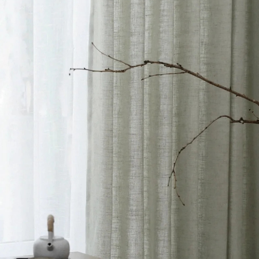 Rideau en Lin Moderne Gris