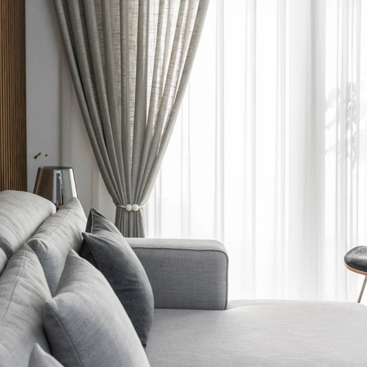 Rideau en Lin Moderne Gris