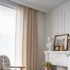 Rideau Vintage Bohème Effet Lin Beige
