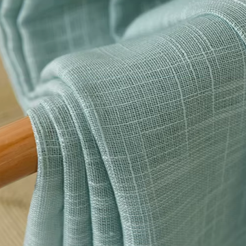 Rideau en Gaze de Coton Turquoise
