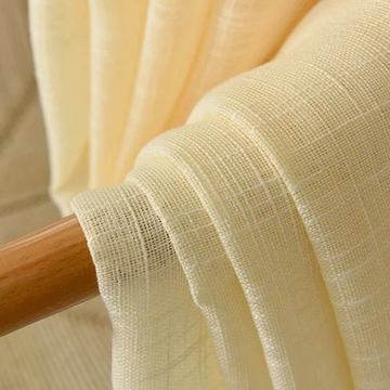 Rideau en Gaze de Coton Jaune