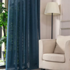 Rideau en Gaze de Coton Bleu Marine