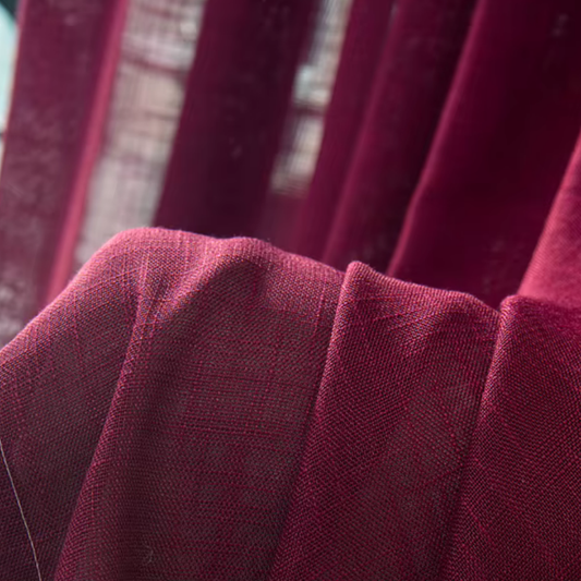 Rideau en Gaze de Coton Bordeaux