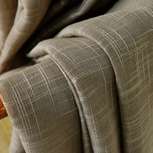 Rideau en Gaze de Coton Gris