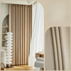 Rideau Occultant Grande Hauteur en Chenille Kaki