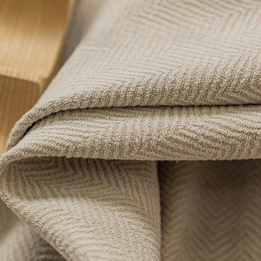 Rideau Occultant Grande Hauteur en Chenille Kaki