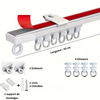 Kit Tringle Rail à Rideaux Flexible Blanc (100 - 600 cm)