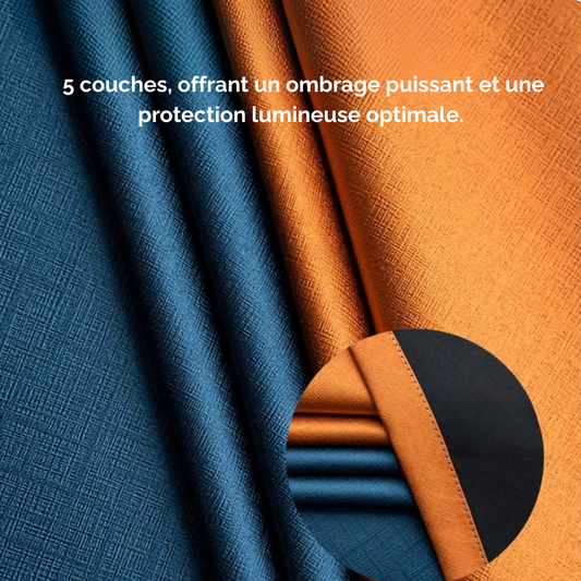 Rideaux Occultants Thermiques et Phoniques Élégant Orange/Bleu