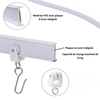 Kit Tringle Rail à Rideaux Flexible Blanc (100 - 600 cm)