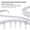 Kit Tringle Rail à Rideaux Flexible Blanc (100 - 600 cm)