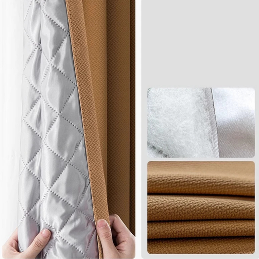 Rideau 3 en 1 Occultant Thermique et Phonique Café