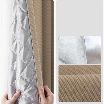 Rideau 3 en 1 Occultant Thermique et Phonique Kaki