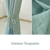Rideau en Gaze de Coton Turquoise