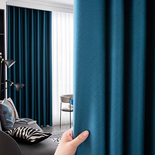 Rideaux Occultants Thermiques et Phoniques Élégant Bleu