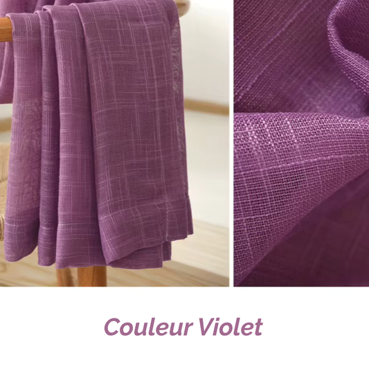 Rideau en Gaze de Coton Violet