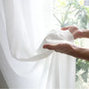 Rideau Effet Mousseline de Soie Blanc