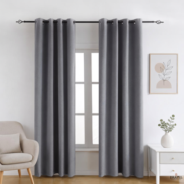 Rideau Occultant Grande Longueur Gris