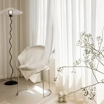 Rideau Transparent à Rayure