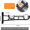 1/4Pcs Wall Curtain Rod Retainers Double Bracket Black Curtain Rod Hooks Curtain Rod Brackets Household Curtain Rod Hangers