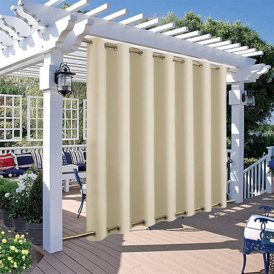 Rideaux Occultants  Avec Œillets Supérieurs et Inférieurs Beige