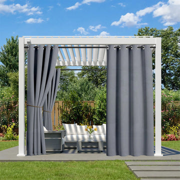 Rideau Extérieur Imperméable Gris