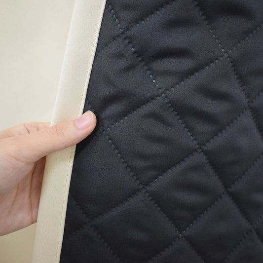 Rideau Occultant Thermique en Coton Matelassé