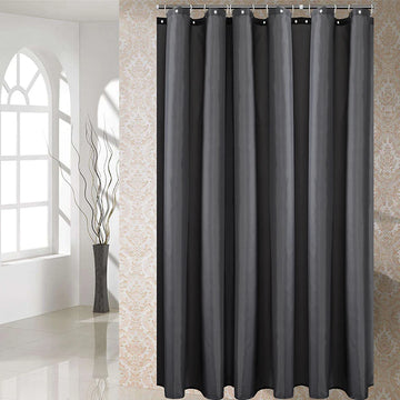 Rideau de Douche Épais Imperméable Gris Foncé