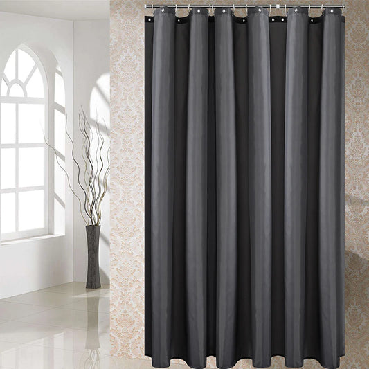 Rideau de Douche Épais Imperméable Gris Foncé