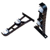 1/4Pcs Wall Curtain Rod Retainers Double Bracket Black Curtain Rod Hooks Curtain Rod Brackets Household Curtain Rod Hangers