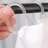 Transparent Shower Curtain Ring C Type Shower Curtain Hook Hanger Ring Reusable Bathroom Curtain Hooks Clip Bathroom Accessories
