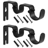 Lot de 2 Support Double Tringle en Fer (Ø28mm)
