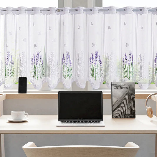 Rideau Brodé en Lavande
