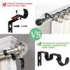 Double Heavy Duty Iron Curtain Rod Hooks Holders Drapery Bracket Poles Adjustable Accessories Home Decor Window Treatment Parts