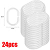 Transparent Shower Curtain Ring C Type Shower Curtain Hook Hanger Ring Reusable Bathroom Curtain Hooks Clip Bathroom Accessories
