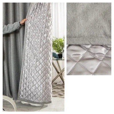 Rideau Phonique Matelassé Gris