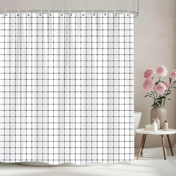Rideau de Douche Imperméable à Carreaux