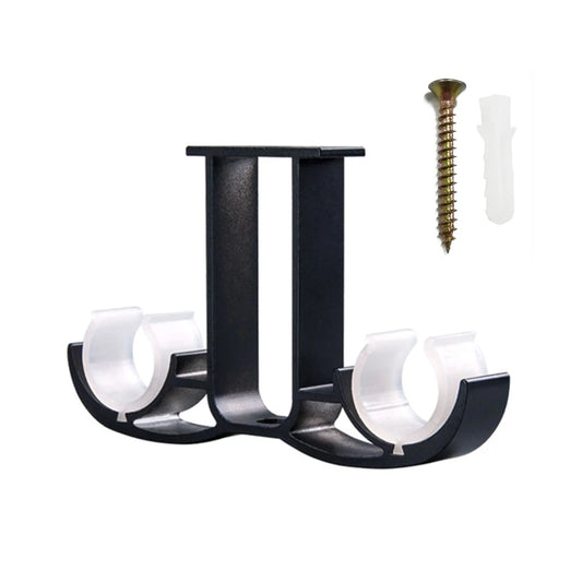 1pc Double Curtain Rod Brackets Window Hardware Holder Home Decor