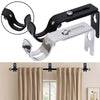Adjustable Extendable Durable Window Curtain Rod Holder With Screws Wall Bracket Hanging Hooks Furniture Hardware Tools 1/2/3Pcs